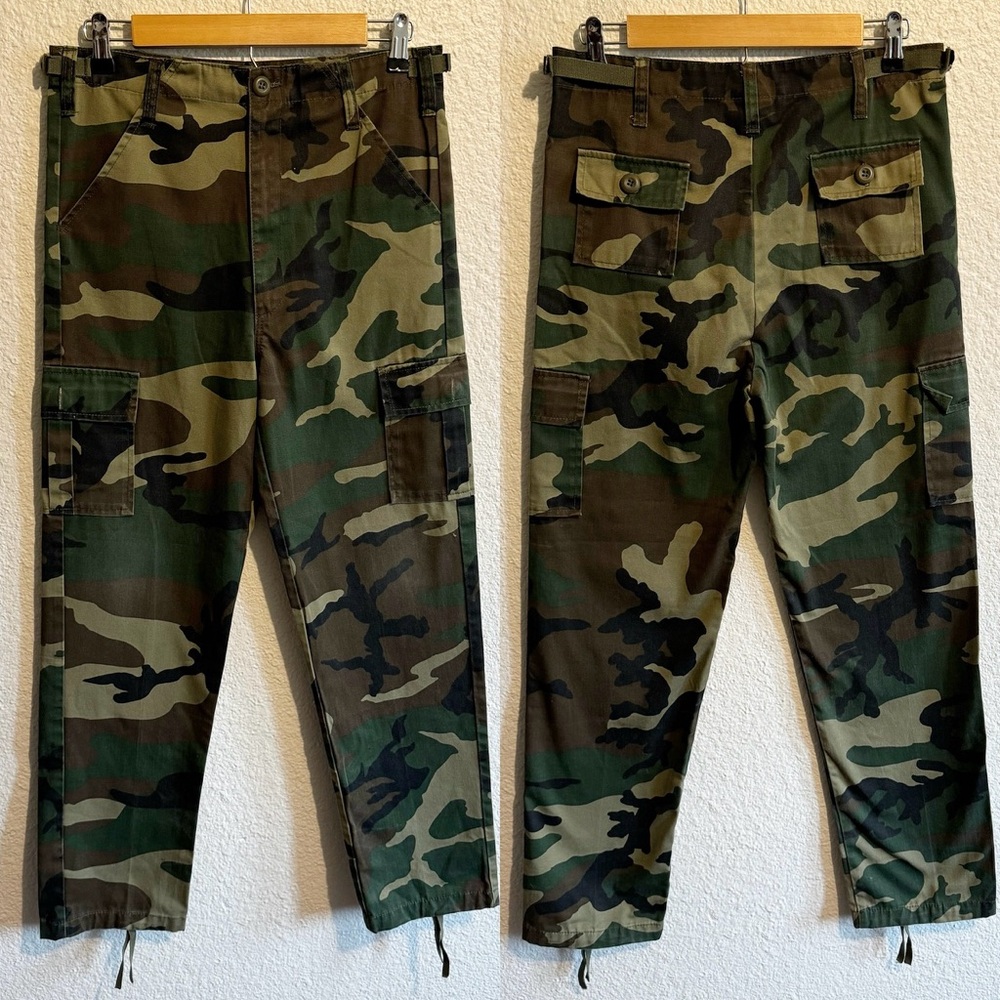 Vintage Rothco Camo Tactical Cargo Pants Green Unisex Size 30